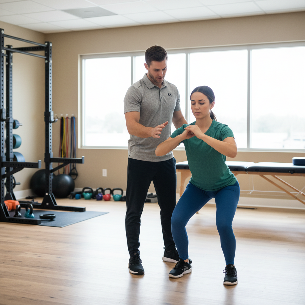 One-on-one physical therapy session in Farmers Branch with licensed therapist providing personalized care to active adult patient